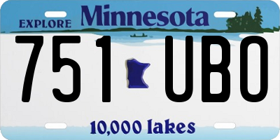 MN license plate 751UBO