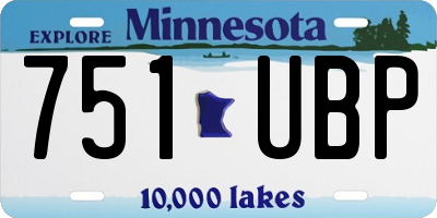 MN license plate 751UBP
