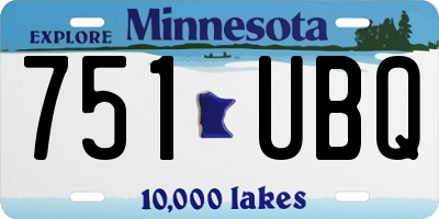 MN license plate 751UBQ