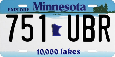 MN license plate 751UBR