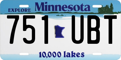 MN license plate 751UBT