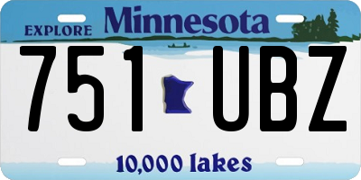MN license plate 751UBZ