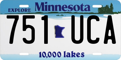 MN license plate 751UCA