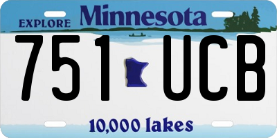 MN license plate 751UCB