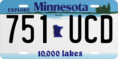 MN license plate 751UCD