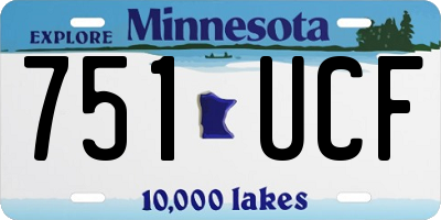 MN license plate 751UCF
