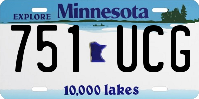 MN license plate 751UCG