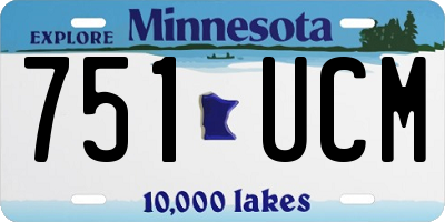 MN license plate 751UCM