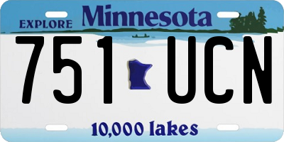 MN license plate 751UCN