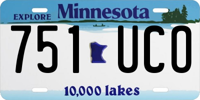 MN license plate 751UCO