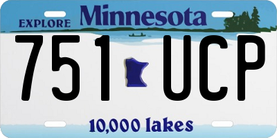 MN license plate 751UCP
