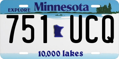 MN license plate 751UCQ