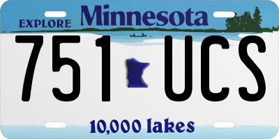 MN license plate 751UCS