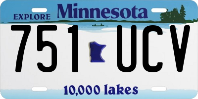 MN license plate 751UCV