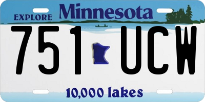 MN license plate 751UCW