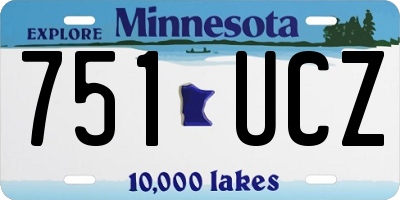 MN license plate 751UCZ