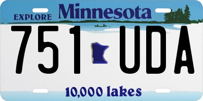 MN license plate 751UDA