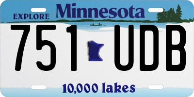 MN license plate 751UDB
