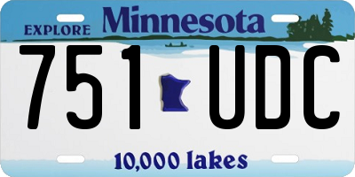 MN license plate 751UDC