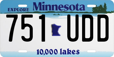 MN license plate 751UDD