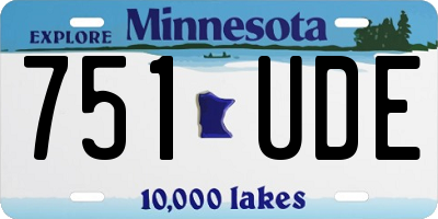 MN license plate 751UDE