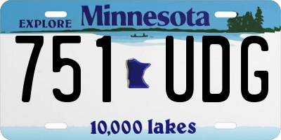 MN license plate 751UDG