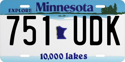 MN license plate 751UDK