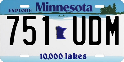 MN license plate 751UDM