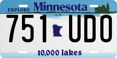 MN license plate 751UDO