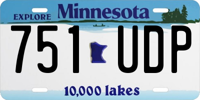 MN license plate 751UDP