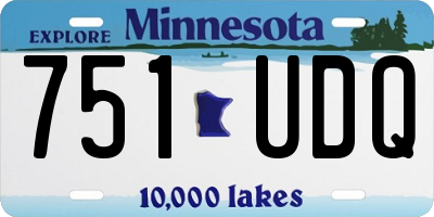 MN license plate 751UDQ