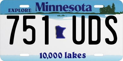 MN license plate 751UDS