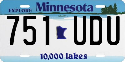 MN license plate 751UDU