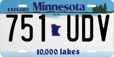 MN license plate 751UDV