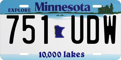 MN license plate 751UDW