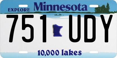 MN license plate 751UDY