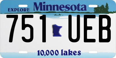 MN license plate 751UEB