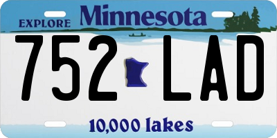 MN license plate 752LAD