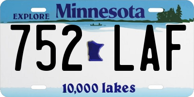 MN license plate 752LAF