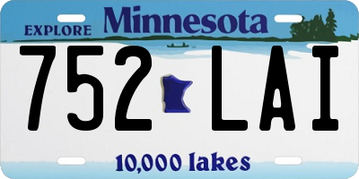 MN license plate 752LAI