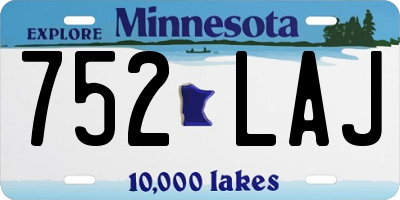 MN license plate 752LAJ