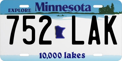 MN license plate 752LAK