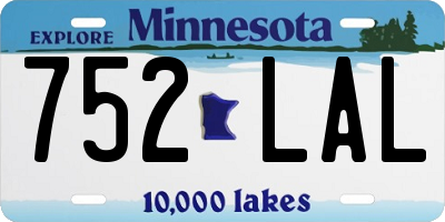 MN license plate 752LAL