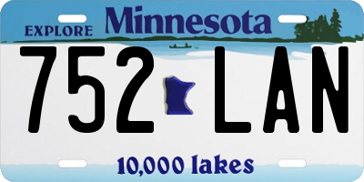 MN license plate 752LAN