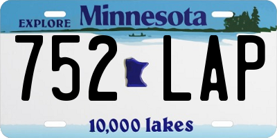 MN license plate 752LAP