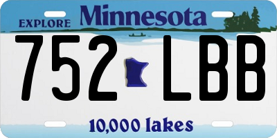 MN license plate 752LBB