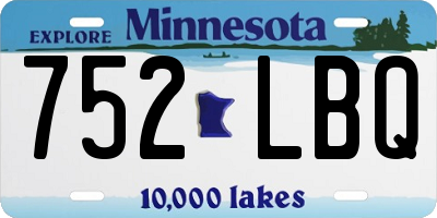 MN license plate 752LBQ