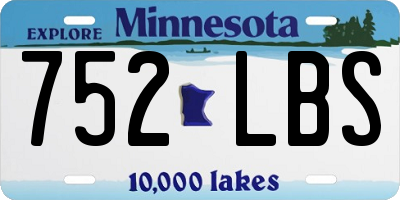 MN license plate 752LBS