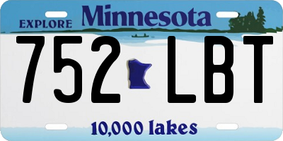 MN license plate 752LBT