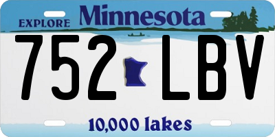 MN license plate 752LBV